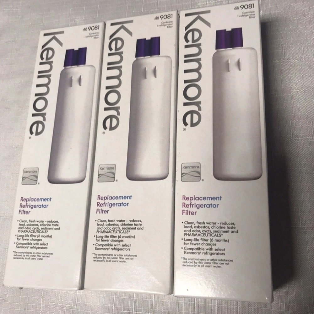 3 Pack 9081 Kenmore 469081 Refrigerator Water Filter White Filters Brand New